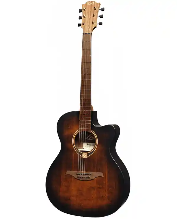 Quantité Limitée LAG T70ACE-B&B "TRAMONTANE" GUITARE FOLK ELECTRO AUDIT. BLACK & BROWN