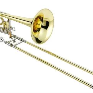 Top Vente XO Professional Brass 1240L Bb/F/Gb/D Professional Bass Trombone - Dual Rotor Valves - Yellow Brass Bell