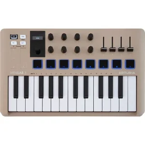 Commande En Gros ARTURIA MINILAB MK3 CH CLAVIER MAITRE USB 25 TOUCHES CHAMPAGNE