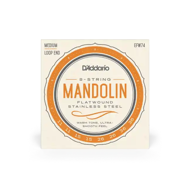 Satisfait Ou Remboursé D‘Addario Flat Wound Mandolin, Medium, 11-36