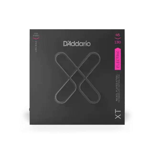 Promotion D‘Addario Bass Nickel Plated Steel, Regular Light, 5-String Long Scale, 45-130