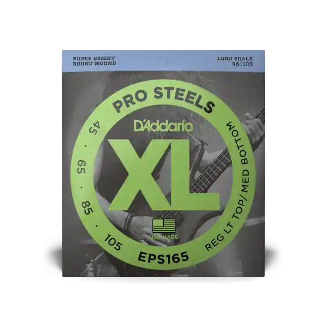 Acheter Direct D‘Addario Cordes pour basse D‘Addario ProSteels EPS165, Custom Light, 45-105, cordes longues