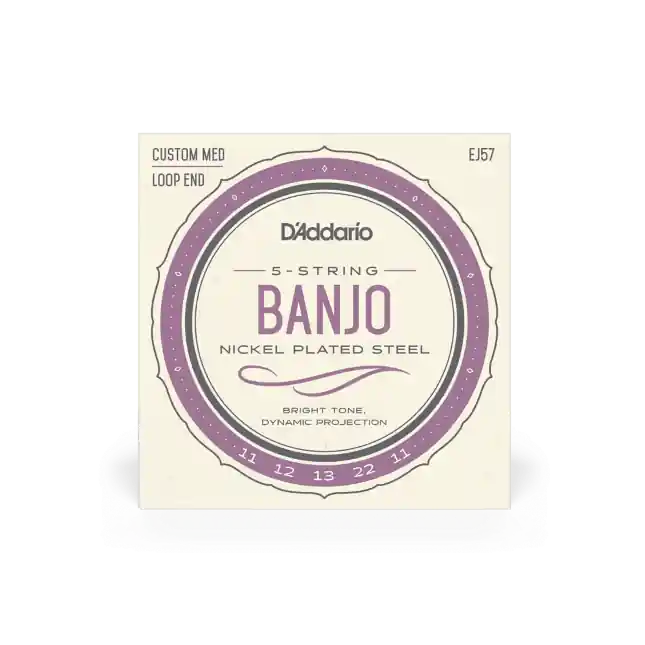 Nouvel Arrivage D‘Addario 5 cordes Banjo, Nickel, Custom Medium, 11-22