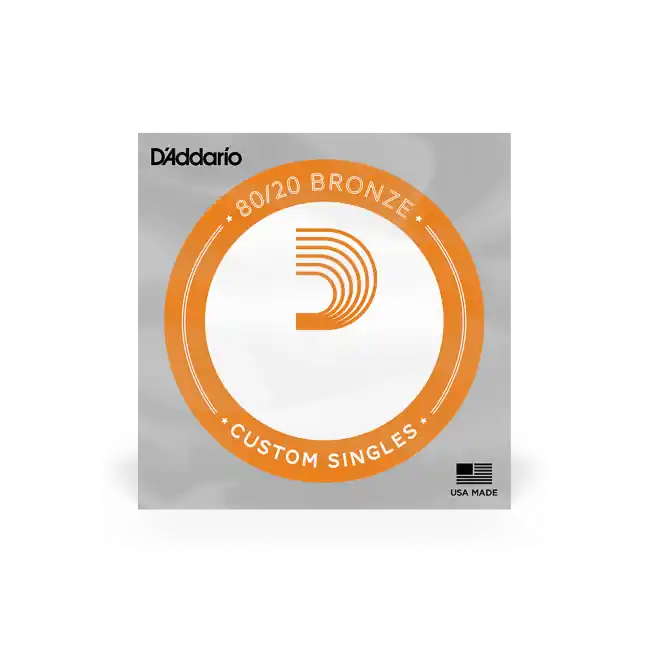 Commander Vite D‘Addario Corde seule avec filet de bronze pour guitare acoustique D‘Addario BW023, .023