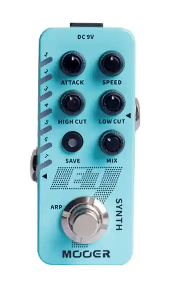 Meilleure Vente Mooer PEDALE E7 SYNTH polyphonique