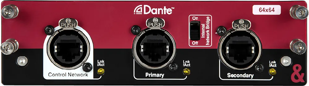 Seulement Aujourd'hui Allen & Heath Carte réseau audio Dante 64x64