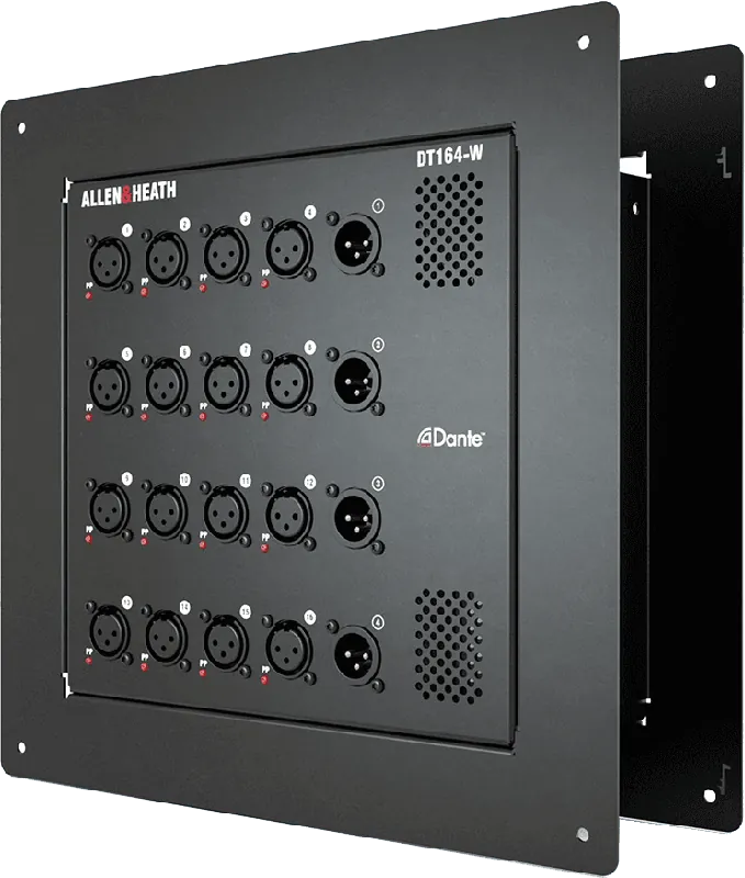 Expédition Rapide Allen & Heath Boîtier de scène num 48kHz-96kHz Boitier encastrable 16x8 XLR Dante