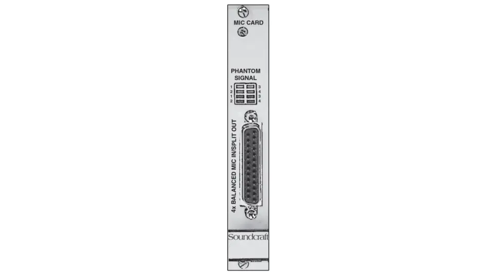 Acheter Direct Soundcraft Carte 4 entrées micro + talkback pour rack local Vi - vend