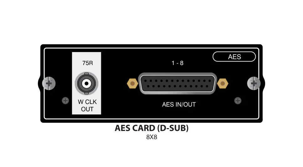 Remise Soundcraft Carte AES 8 entrées/sorties sur SubD, WC pour Si