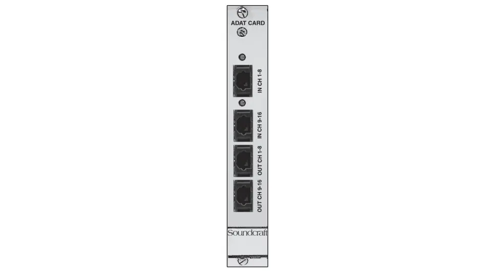 Haute Qualité Soundcraft Carte ADAT 16 entrées/sorties pour rack local Vi