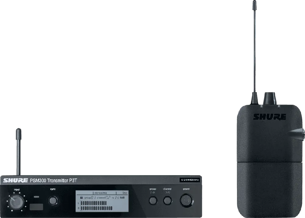 Shure P3TER-K3E Système complet PSM300 Std - 606-630 MHz Vente Directe