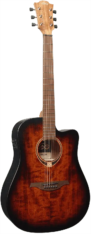 Lag T70DCE-B&B Dreadnought Pan-Coupé Électro Black and Brown Produit De Marque