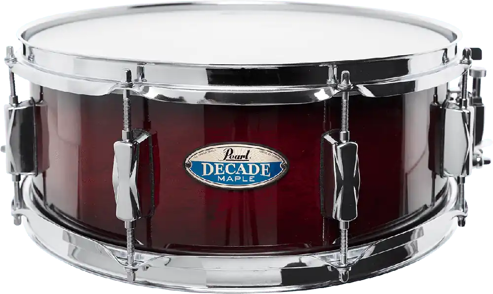 Populaire Pearl Drums Decade Maple 14x5.5" Gloss Deep Red Burst