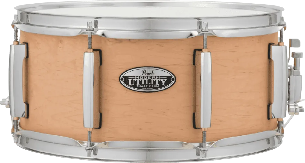 Certifié Pearl Drums Modern Utility Bois 14x6,5" Erable Matte Natural