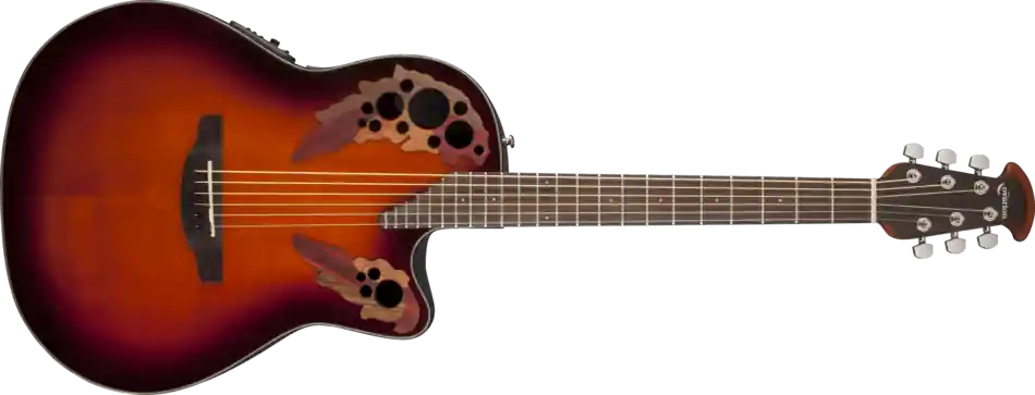 Pas Cher Ovation Celebrity Elite Mid Depth Acoustic/Electric - Sunburst