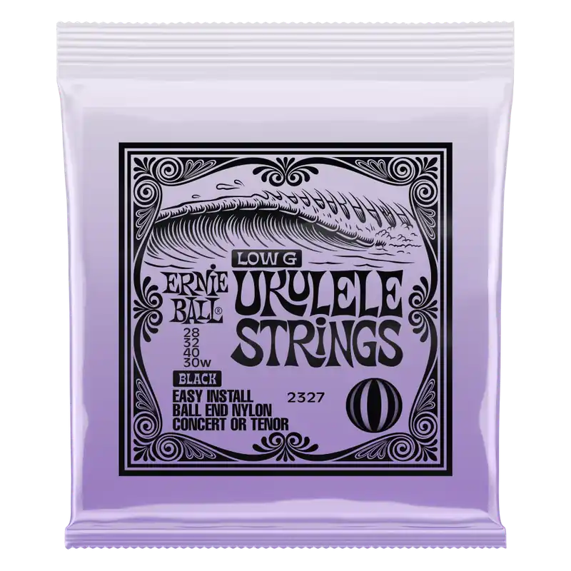 Ernie Ball Concert/Tenor Ukulele Strings, Low G, Ball-end - Black Livraison Express