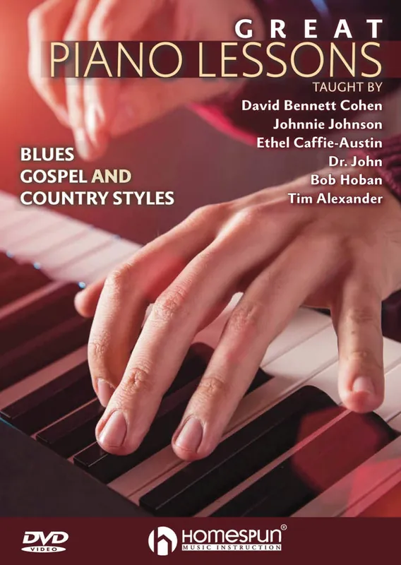 Réduction Homespun Great Piano Lessons Blues, Gospel and Country Styles - Piano - DVD