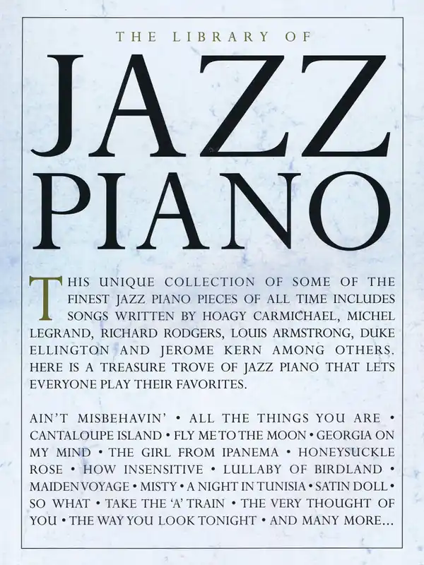Usine Directe Wise Music Group The Library of Jazz Piano - Book