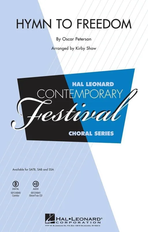 Hal Leonard Hymn To Freedom - Peterson/Shaw - SAB Commander Maintenant