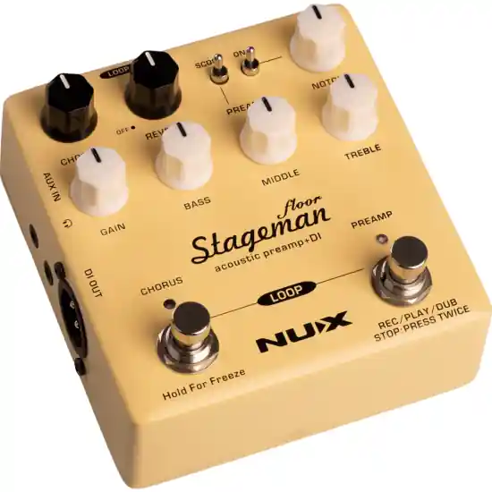 Offre Exclusive pedale d‘effet guitare nux préampli acoustique, sortie di, 3 effets intégrés
