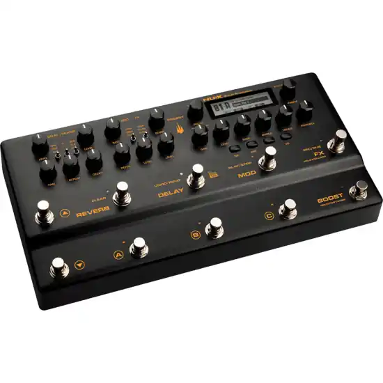 Vente Directe processeur d‘effets nux multi-effet guitare trident 10 switchs, 10 blocs effets, midi, looper