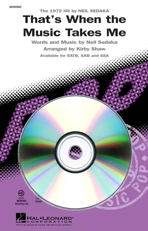 Hal Leonard That‘s When the Music Takes Me - Sedaka/Shaw - ShowTrax CD Produit De Marque