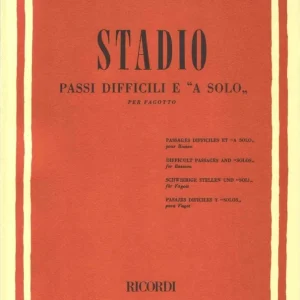 Ricordi Difficult Passages and Solos - Stadio - Bassoon - Book Nouvel Arrivage