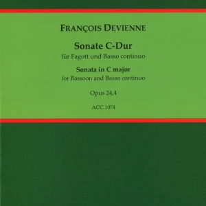 Accolade Musikverlag Sonata in G Major, Op.24, No.2 - Devienne/Dahler - Bassoon/Basso Continuo - Book Super Prix