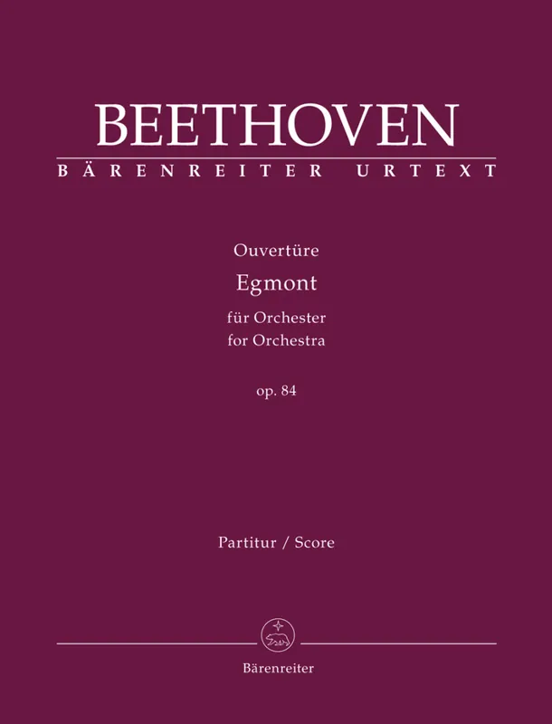 Prix Choc Baerenreiter Verlag Overture ‘‘Egmont‘‘ for Orchestra op. 84 - Beethoven/Del Mar - Full Score - Book