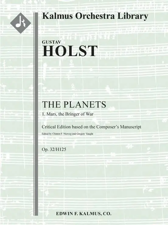 Meilleur Prix Edwin F. Kalmus Planets, Op.32/H125, No.1 Mars - Holst - Book - Full Score