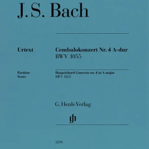 Expédié Aujourd'hui G. Henle Verlag Harpsichord Concerto No. 4 A Major, BWV 1055 - Bach/Minuth/Mullemann - Full Score