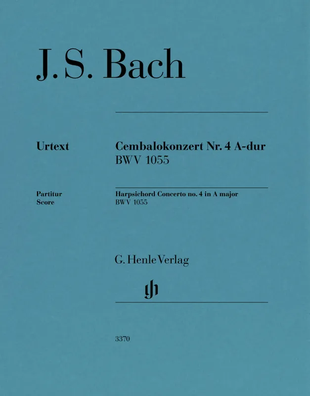 Expédié Aujourd'hui G. Henle Verlag Harpsichord Concerto No. 4 A Major, BWV 1055 - Bach/Minuth/Mullemann - Full Score