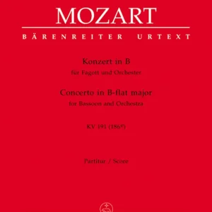 Dernière Chance Baerenreiter Verlag Concerto in B-flat major K. 191(186e) - Mozart/Giegling - Full Score - Book