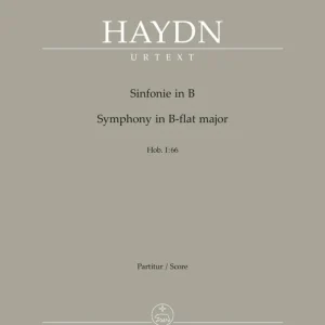 Vente Directe Baerenreiter Verlag Symphony in B-flat major Hob. I 66 - Haydn - Full Score