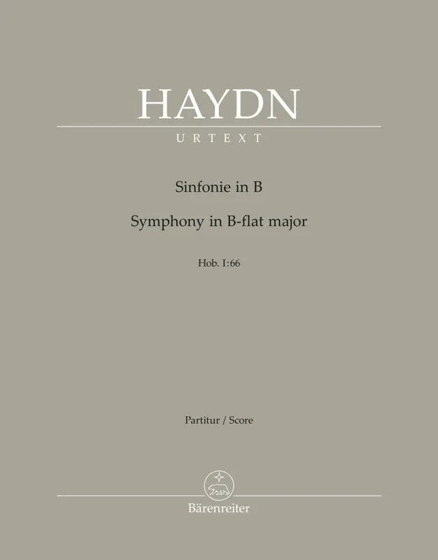 Vente Directe Baerenreiter Verlag Symphony in B-flat major Hob. I 66 - Haydn - Full Score