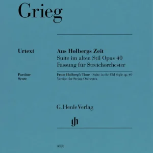 Solde G. Henle Verlag From Holberg‘s Time Op. 40 - Grieg/Heinemann - Full Score - String Orchestra