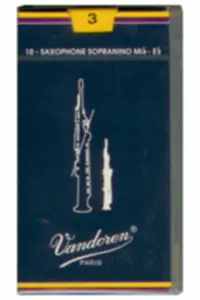 Solde Vandoren SR233 Boite de 10 Anches Traditionelles Saxophone Sopranino Force 3