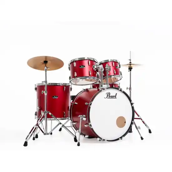 batterie acoustique pearl roadshow 5f fusion 20 + pack sabian solar 2 cymbales matte red Dernier Modèle
