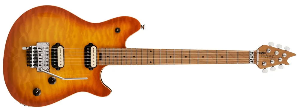Vente Directe EVH Wolfgang Special QM, Baked Maple Fingerboard - Solar