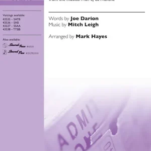 Acheter En Ligne Alfred Publishing The Impossible Dream (from the musical Man of La Mancha) - Darion/Leigh/Hayes - SSAA