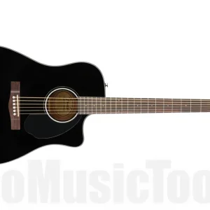 Certifié Fender CD-60SCE Dreadnought - Walnut Fingerboard - Black - b-stock