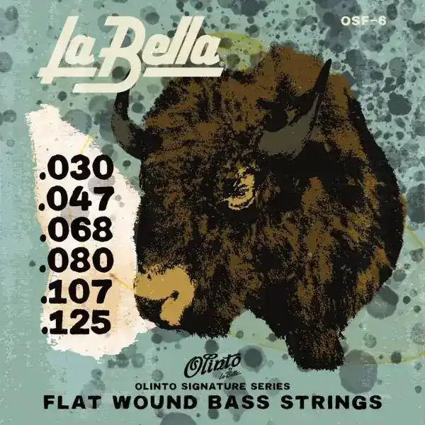 Acheter En Ligne La Bella Olinto Signature Series Flat Wound 6-String Bass Strings (30-125)