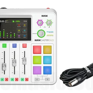 Prix Bas Rode Rodecaster Duo White inkl. Rode Cable 6m - Bundle Set