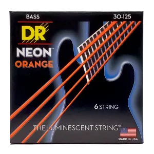 Bon Plan DR Strings Neon Orange 6-String Bass Set 30-125