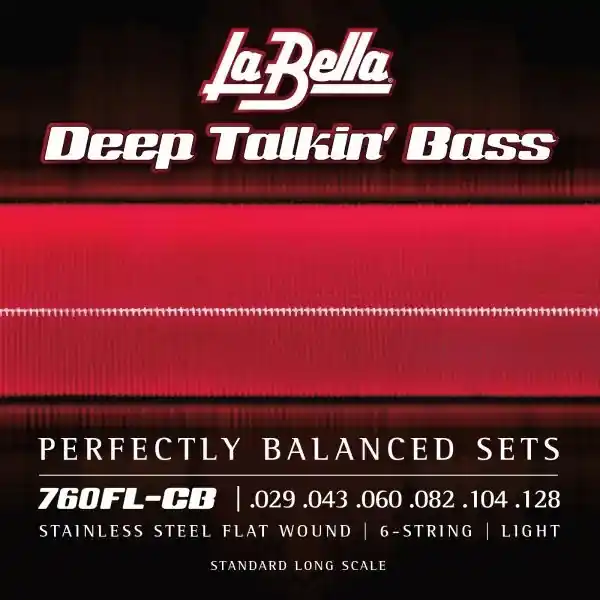 Meilleur Prix La Bella Deep Talkin‘ Bass Flats 6 String Set