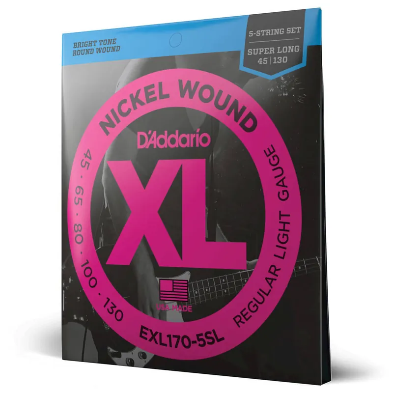 D‘Addario EXL170-5SL - Nickel Round Wound 5-STRING SUPER LONG SCALE 45-130 Bon Plan