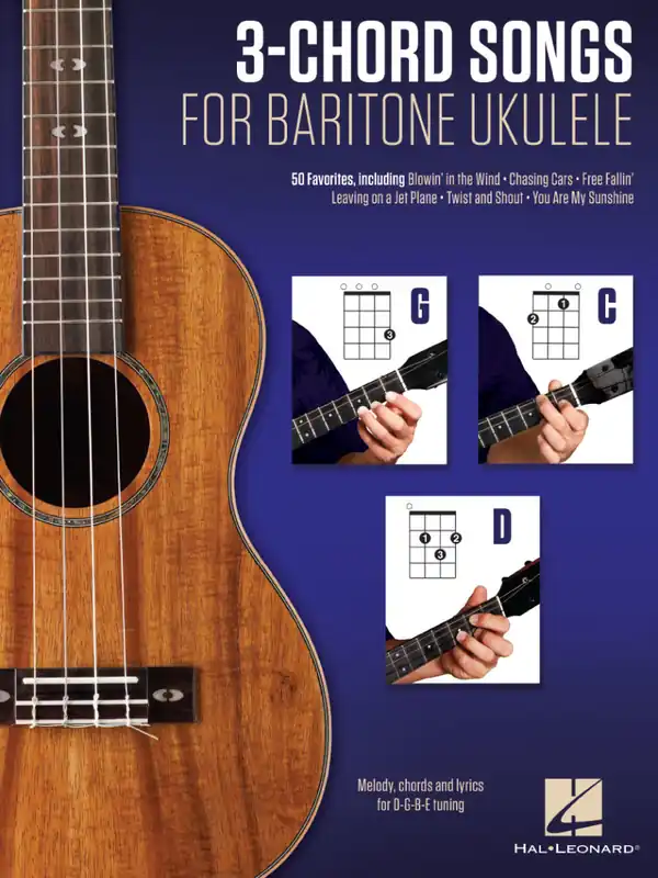 Soldes Hal Leonard 3-Chord Songs for Baritone Ukulele (G-C-D) - Baritone Ukulele - Book