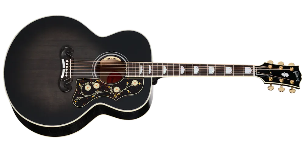 Offre Limitée Gibson SJ-200 Standard Acoustic/Electric Guitar with Hardshell Case - Cobra Burst