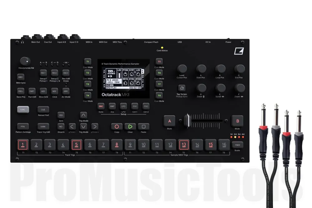 Elektron Octatrack MKII - Black incl. 1x Cordial EU 3 PP - Bundle Set Réduction