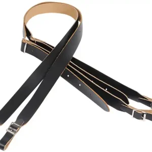 Expédié Aujourd'hui Levy‘s 1‘‘ Leather Accordion Straps - Black